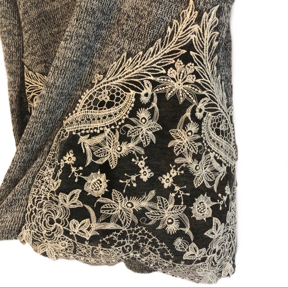Charming Charlie Marled Lace Light Sweater Soft - Picture 2 of 4